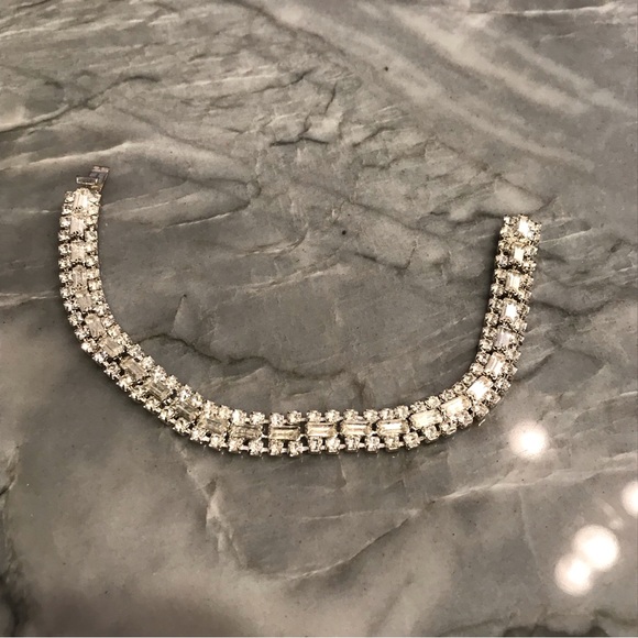 Vanna White Crystal Rhinestone Necklace And Bracelet Set Estate Vintage. - Picture 10 of 11